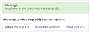 Installation complete joomla default landing page
